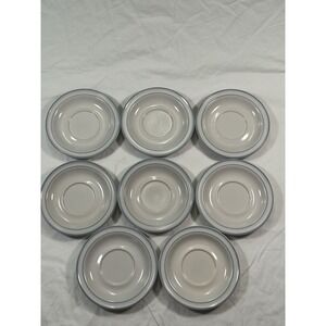 Chantilly Stoneware Fleur de Lune Saucer  Perfect Condition Set Of 8